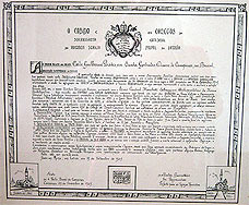 Cópia do Documento de União com a Basílica de São João Latrão - 1950